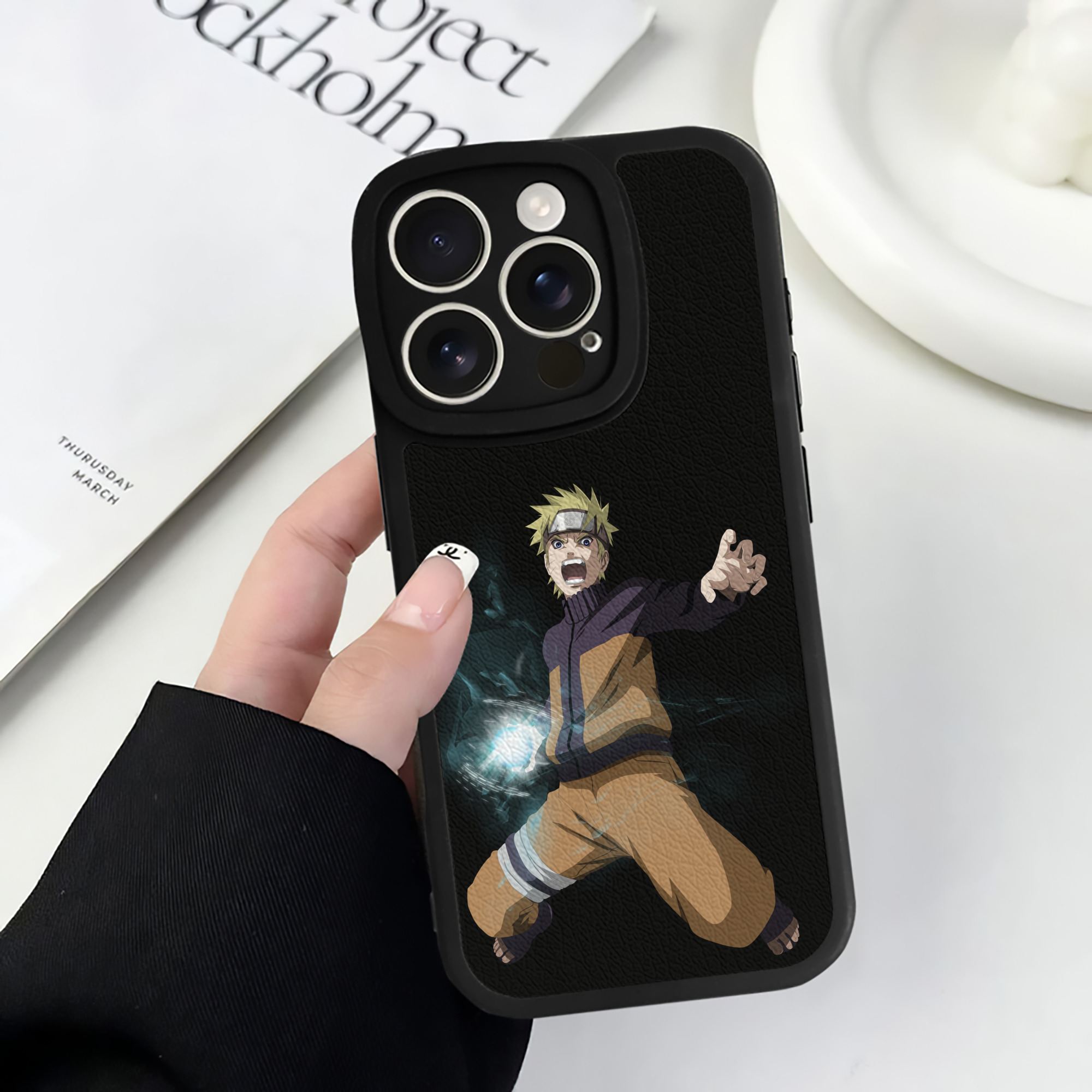 （画像用） NARUTO -ナルト- うずまき ナルト Uzumaki Naruto 【iPhone 16シリーズ対応】シリコンスマホケース（レザー調） 材質：シリコン
